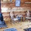 INSIDE OF ONE OF THE CABINS